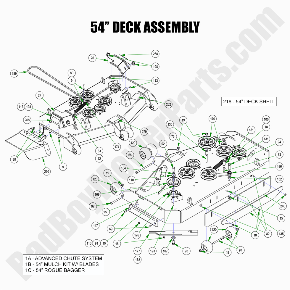 2901 - Bad Boy Mower Parts Lookup > 2022 > Rogue > 54\" Deck Assembly